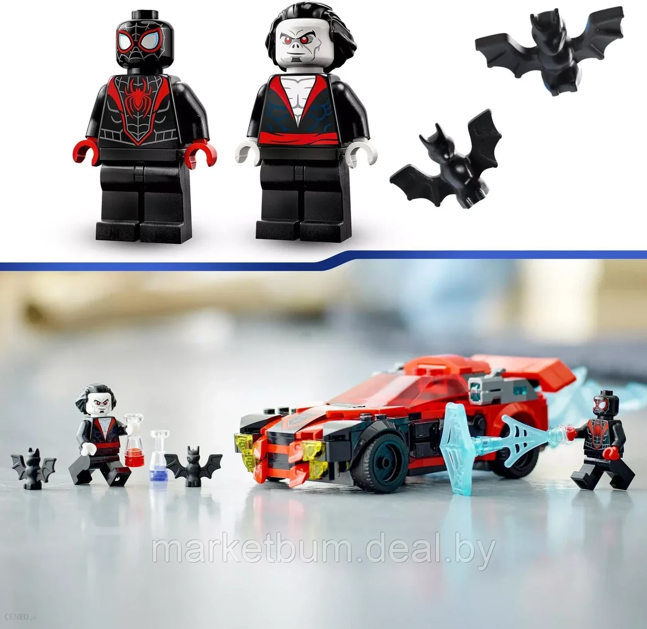 Конструктор LEGO Marvel 76244, Майлз Моралес против Морбиуса - фото 4 - id-p216537000