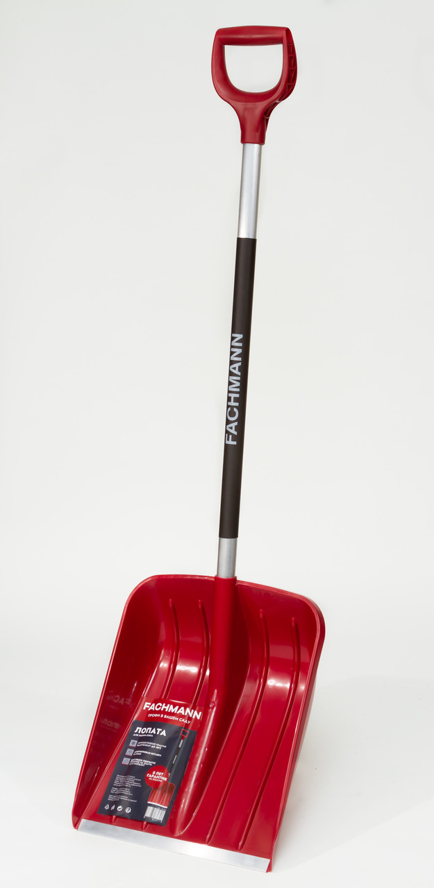 Лопата для уборки снега Fachmann 05.001. Пластик, ручка метал - фото 2 - id-p216534138