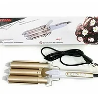 Тройная плойка для создания крупных локонов Hair Curler Wang D28