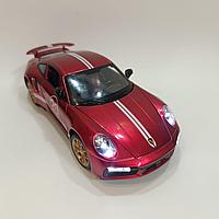Спортивная металлическая модель автомобиля Porsche 911 turbo S, инерция, свет, звук