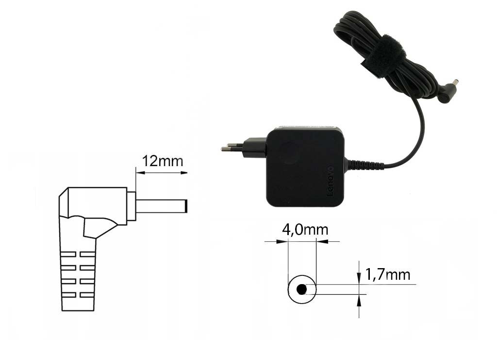 Оригинальная зарядка (блок питания) для ноутбука Lenovo IdeaPad 110-15, 45W, штекер 4.0x1.7 мм