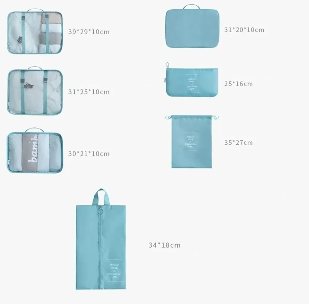Набор органайзеров для чемодана, комплект 7 штук. - фото 6 - id-p216549508