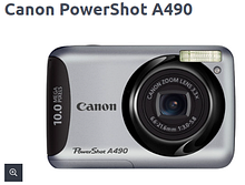 Фотоаппарат Canon PowerShot A490 без зарядки(Б/У)