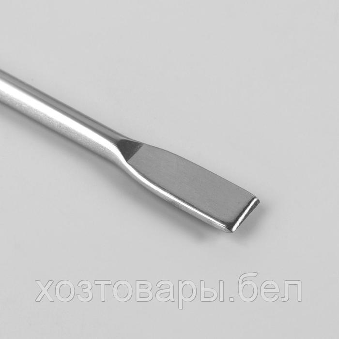 Шабер двусторонний, лопатка прямая, лопатка скошенная, в чехле, 11,5 см, цвет серебристый - фото 3 - id-p216550394