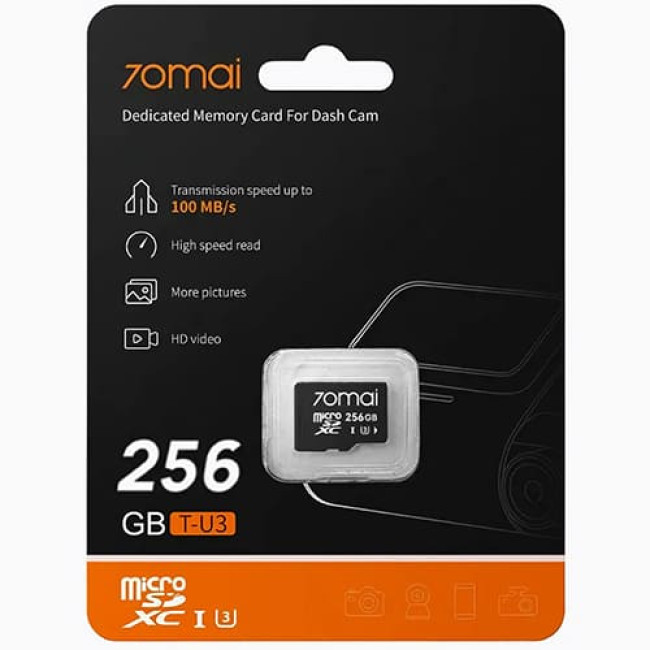 Карта памяти 70mai microSDXC Card Optimized for Dash Cam 256GB - фото 2 - id-p216550579