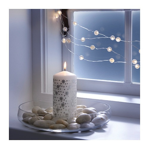 IKEA/ ВИНТЕРФИНТ Неароматическая формовая свеча, 14 см, серебристый - фото 2 - id-p216562018