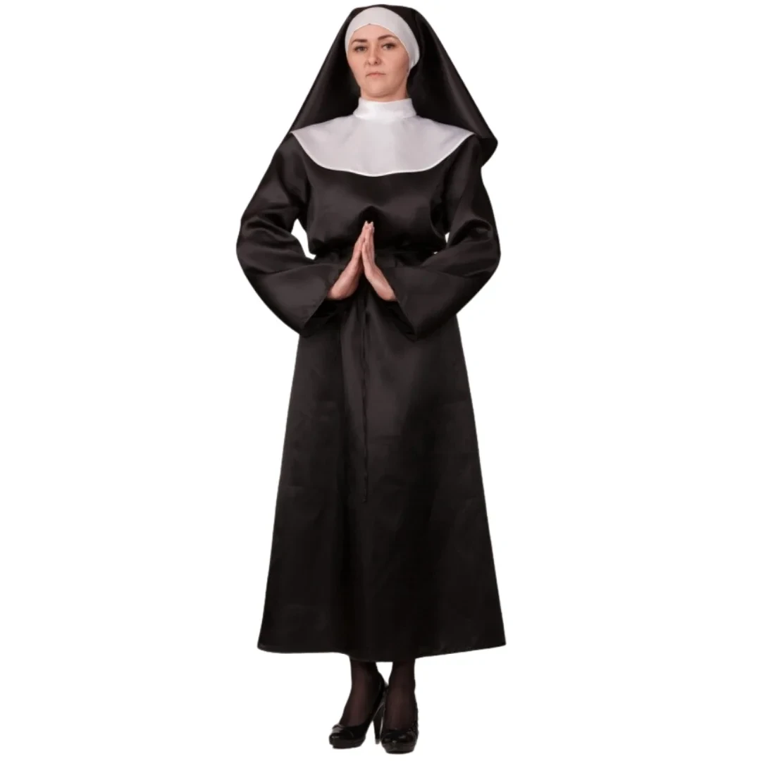 Карнавальный костюм Монашка длинная для взрослых - фото 1 - id-p216562055