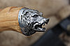 Охотничий нож Голова Зверя (Медведь), деревянная ручка, фото 5
