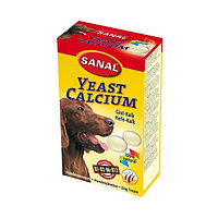 Санал витамины для собак дрожжи-кальций, 100 таб