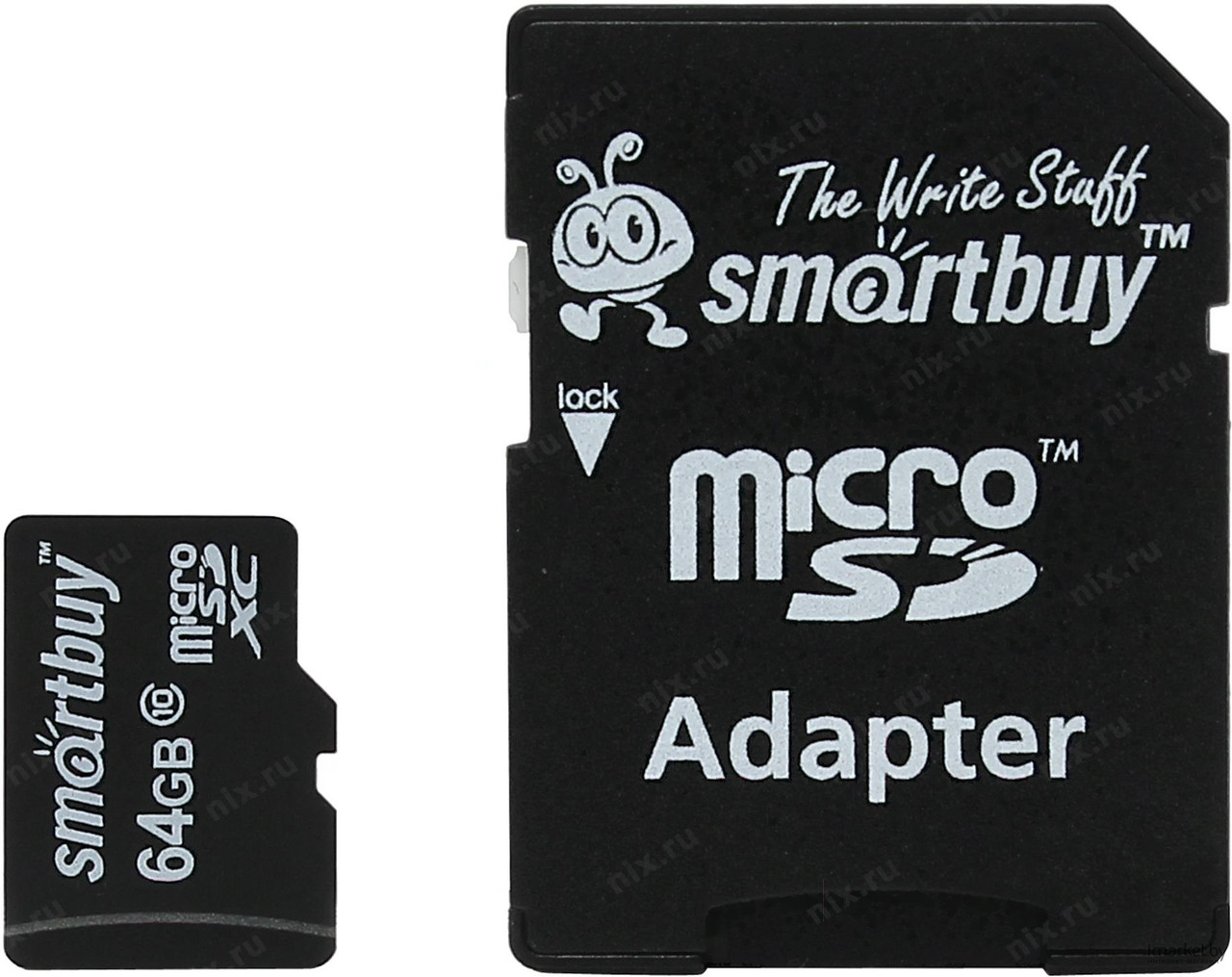 Карта памяти SmartBuy microSDXC Class 10 64GB + SD adapter - фото 3 - id-p216563738