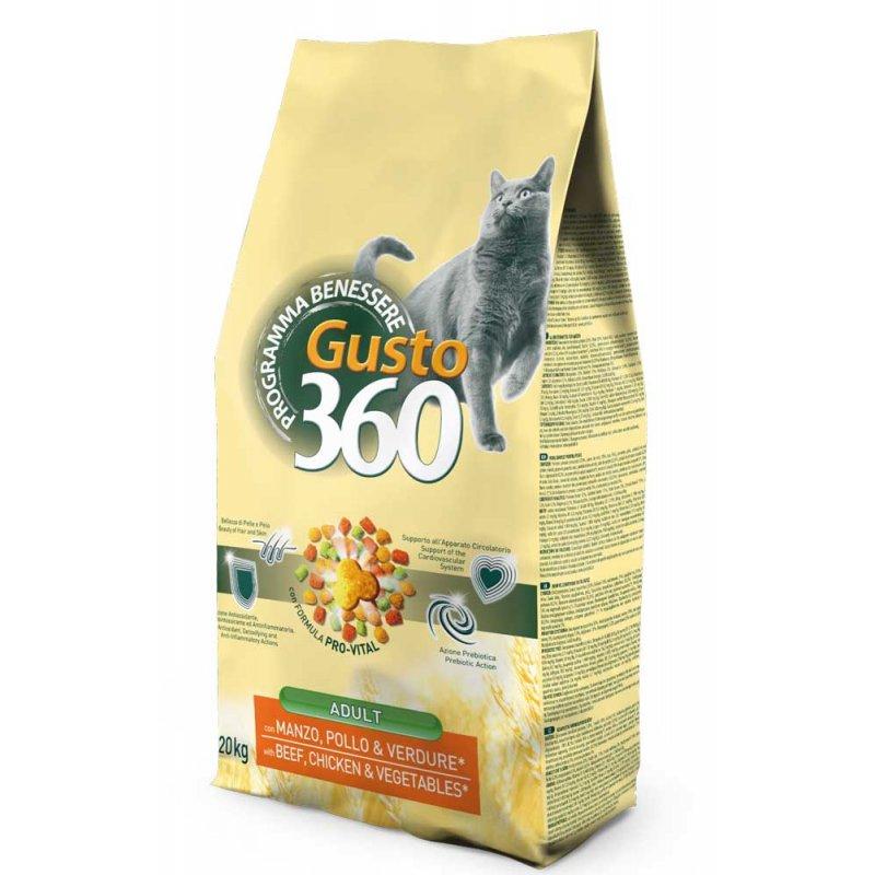 Pet360 GUSTO для кошек с говядиной, курицей и овощами, 20 кг - фото 1 - id-p216563640