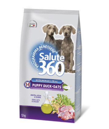 Pet360 Salute Puppy Medium/Maxi (утка, овёс), 12 кг - фото 1 - id-p216563662