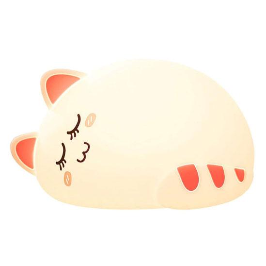Светильник ночник силиконовый Sleeping Cat спящий кот (розовый)