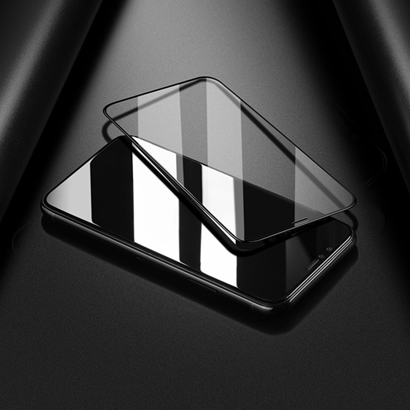 Защитное стекло для Apple iPhone XR / 11 на весь экран (черный) - фото 4 - id-p216564781