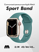 Cиликоновый ремешок Sport Band для Apple Watch 42-44-45 мм (S-M) (Pine Green/58)