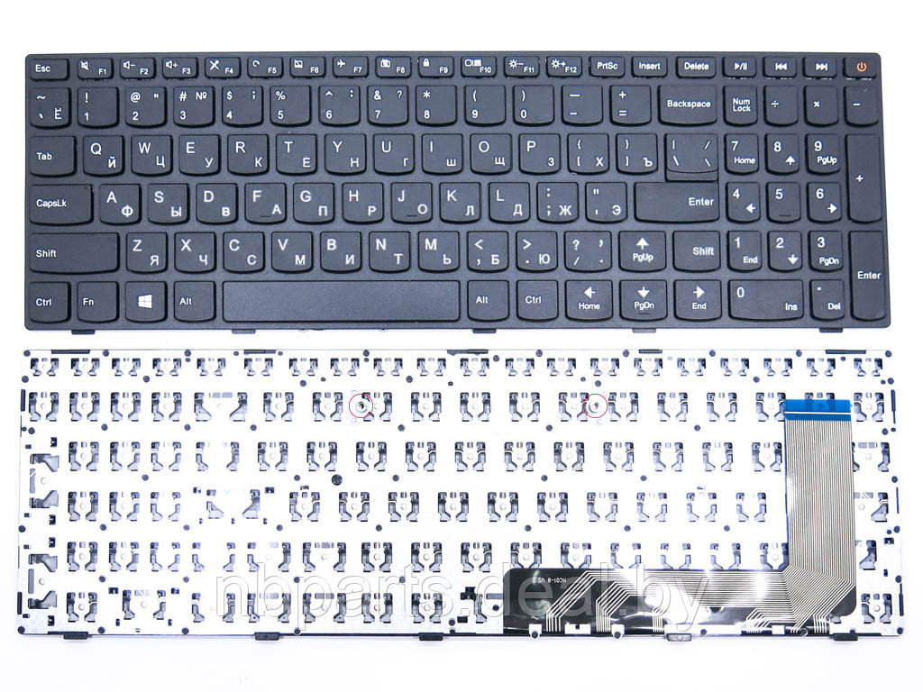 Клавиатура для ноутбука Lenovo IdeaPad 110-15ISK, 110-17ACL, 110-17IKB, чёрная, с рамкой, RU - фото 1 - id-p111769115