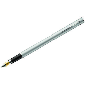 Ручка перьевая Luxor Sleek синяя, 0,8 мм, корпус серый металлик