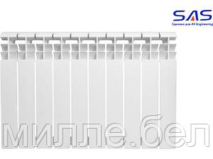 Радиатор алюминиевый 500/95, 10 секций SAS (вес брутто 8900 гр) (AV Engineering)