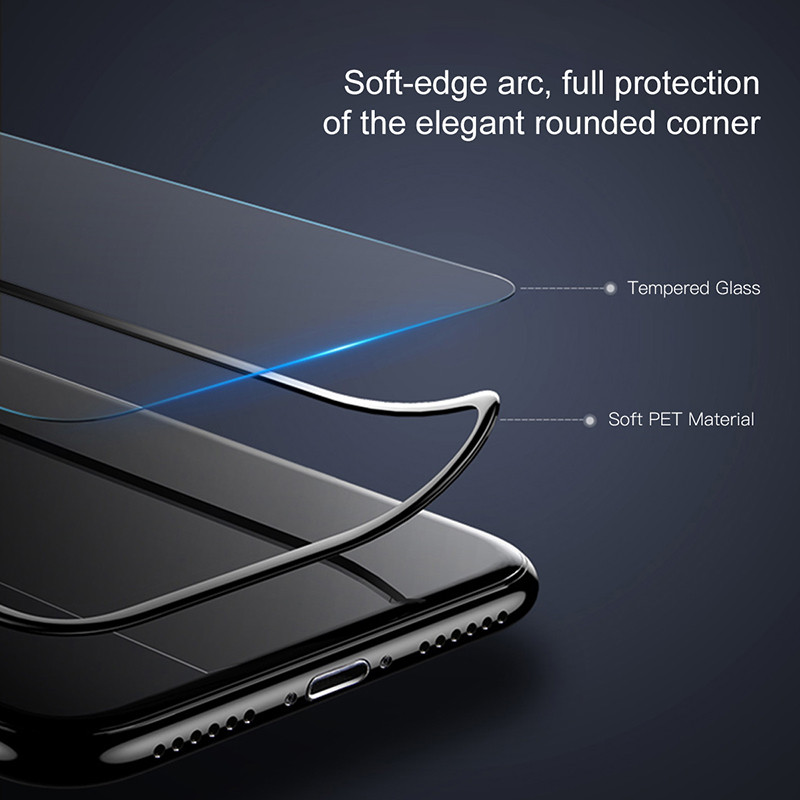 Защитное стекло c мягким краем Apple Baseus 5D для iPhone X / XS - фото 4 - id-p216564088