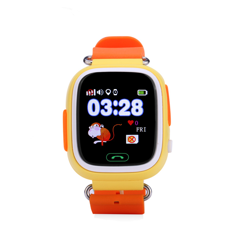 Часы телефон Smart Baby Watch Wonlex Q80 (оранжевый) - фото 1 - id-p216564175