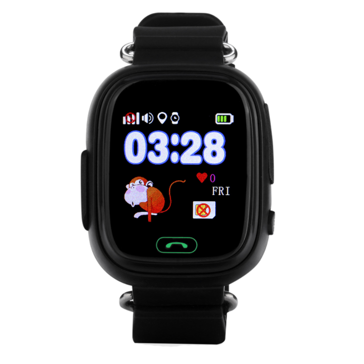 Часы телефон Smart Baby Watch Wonlex Q80 (черный) - фото 1 - id-p216564176