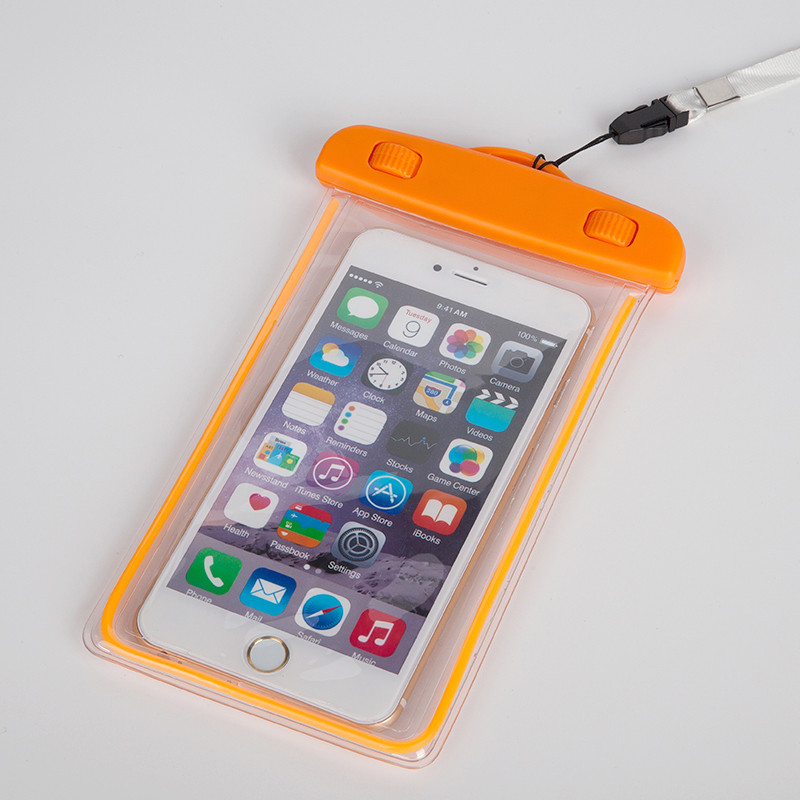 Чехол для телефона водонепроницаемый Oubala 4.7 - 6 дюймов (оранжевый) - фото 1 - id-p216566247