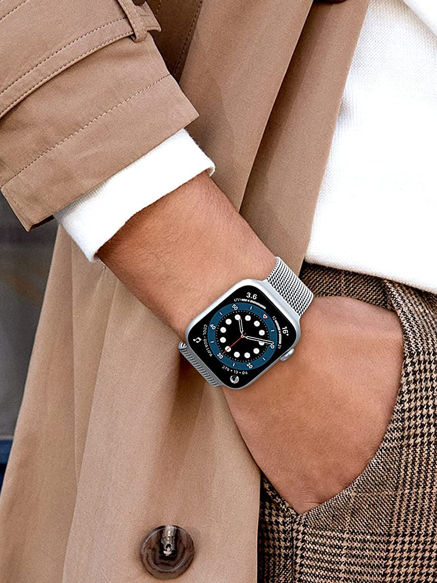 Миланский сетчатый браслет для Apple Watch 38-40-41 мм (Silver) - фото 7 - id-p216564223