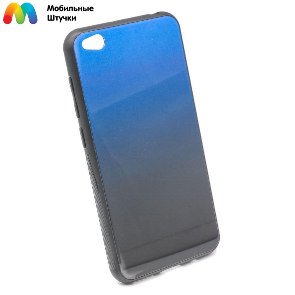 Чехол бампер Color Glass для Xiaomi Redmi GO (синий) - фото 1 - id-p216565173
