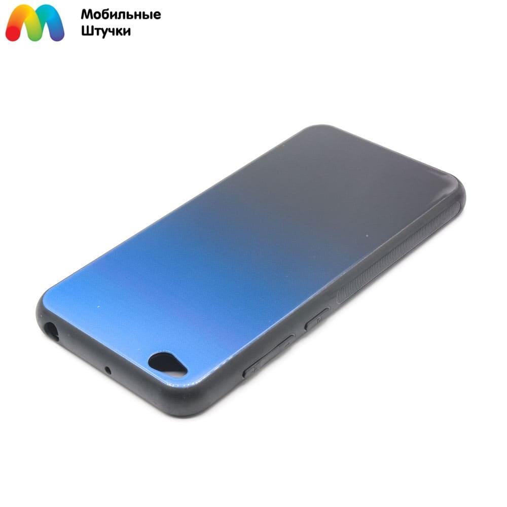 Чехол бампер Color Glass для Xiaomi Redmi GO (синий) - фото 2 - id-p216565173
