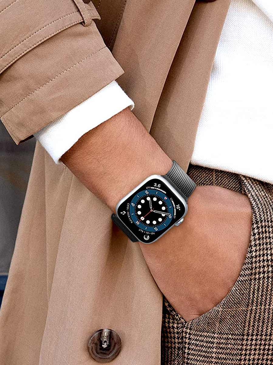 Миланский сетчатый браслет для Apple Watch 42-44-45 мм (Gray) - фото 7 - id-p216564259