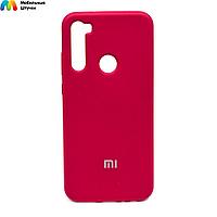 Чехол бампер Silicone Cover для Xiaomi Redmi Note 8T (темно-розовый)