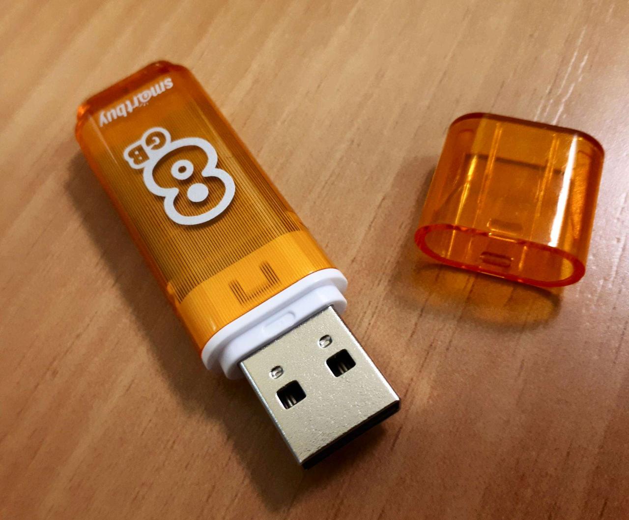 Флешка SmartBuy Glossy 8GB USB 2.0 (оранжевая) - фото 4 - id-p216564505