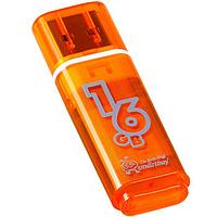 Флешка SmartBuy Glossy 16GB USB 2.0 (оранжевый)