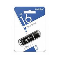 Флешка SmartBuy Glossy 16GB USB 2.0 (черный)