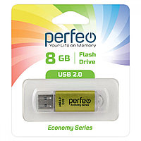 Флешка Perfeo Economy Series 8GB USB 2.0 (золотой)