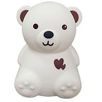 Светильник ночник силиконовый Bear Silicone Lamp мишка с сердцем (коричневый)