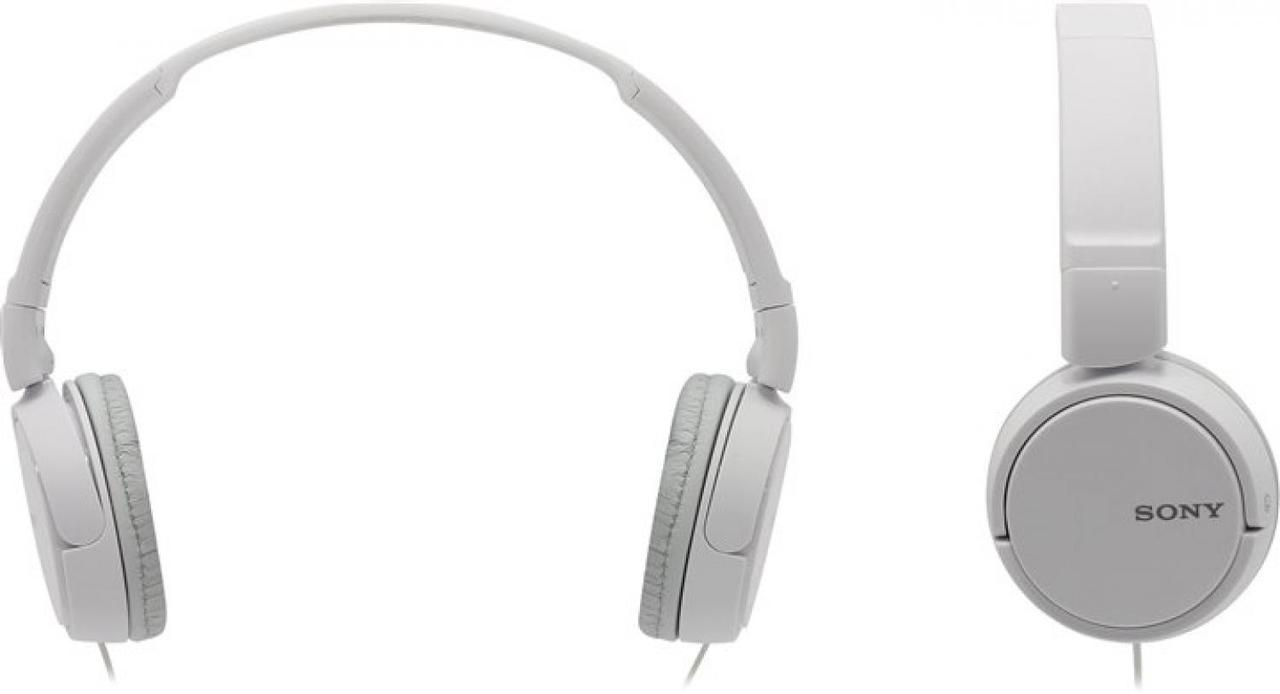 Наушники с микрофоном SONY MDR-ZX110AP White (шнур 1.2м) - фото 1 - id-p216568622