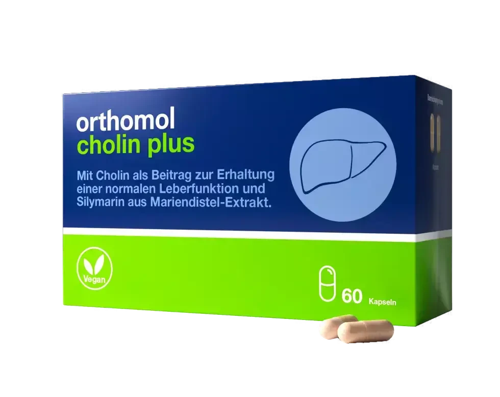 Биологически активная добавка к пище ОРТОМОЛ/ORTHOMOL® Cholin plus для печени № 60