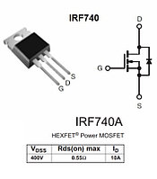 Транзистор iRF740