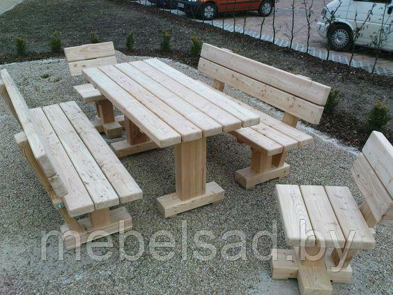 Набор садовый и банный  деревянный "Сельский Премиум №2"  2 метра 5 предметов