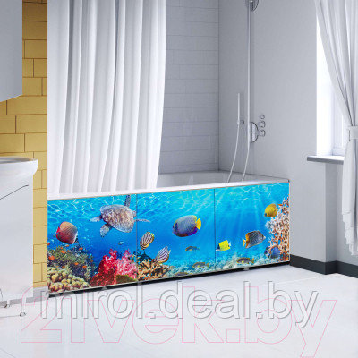 Экран для ванны Comfort Alumin Group Морское дно 3D 150x50 - фото 2 - id-p216578741