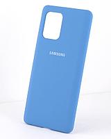 Силиконовый чехол для Samsung Galaxy S10 lite, A91, M80S (синий)