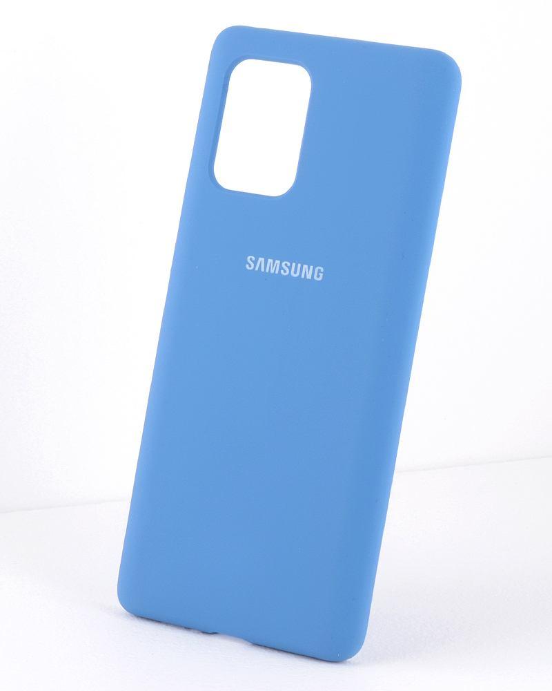 Силиконовый чехол для Samsung Galaxy S10 lite, A91, M80S (синий) - фото 1 - id-p216579599