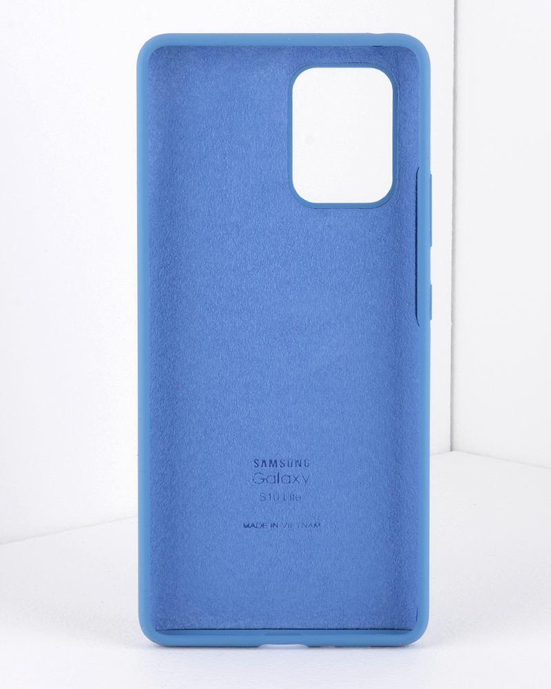 Силиконовый чехол для Samsung Galaxy S10 lite, A91, M80S (синий) - фото 2 - id-p216579599