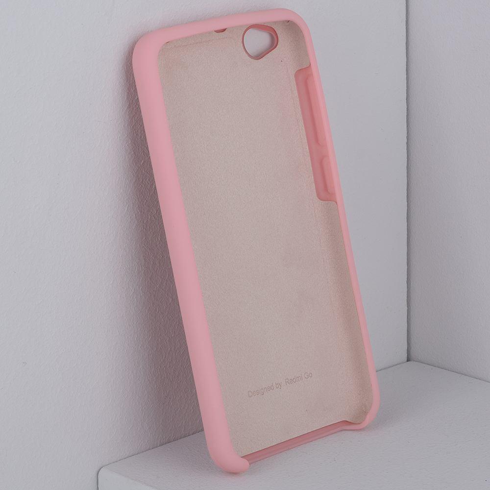Чехол бампер Silicone Cover для Xiaomi Redmi Go (розовый) - фото 2 - id-p216581849