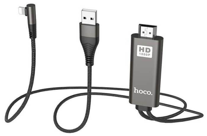 Адаптер Hoco UA14 Lightning - HDMI 2м (черный) - фото 1 - id-p216580915