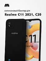 Силиконовый чехол для Realme C11 (2021), C20 (черный)