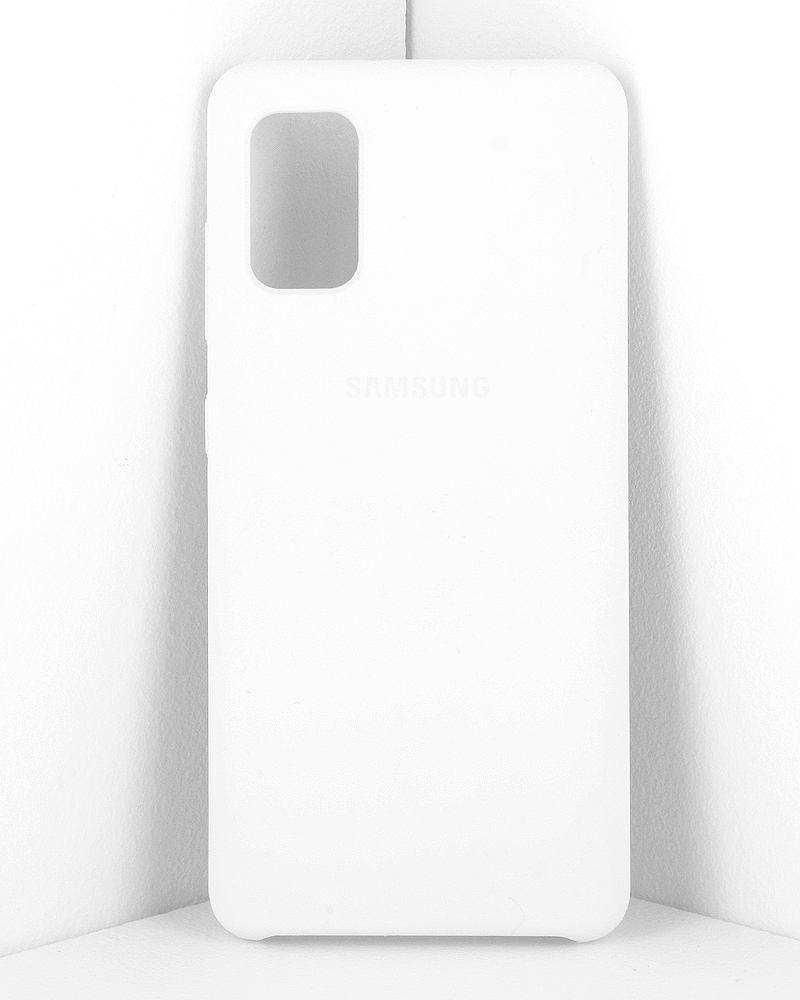 Силиконовый чехол для Samsung Galaxy A41 (белый) - фото 1 - id-p216579905