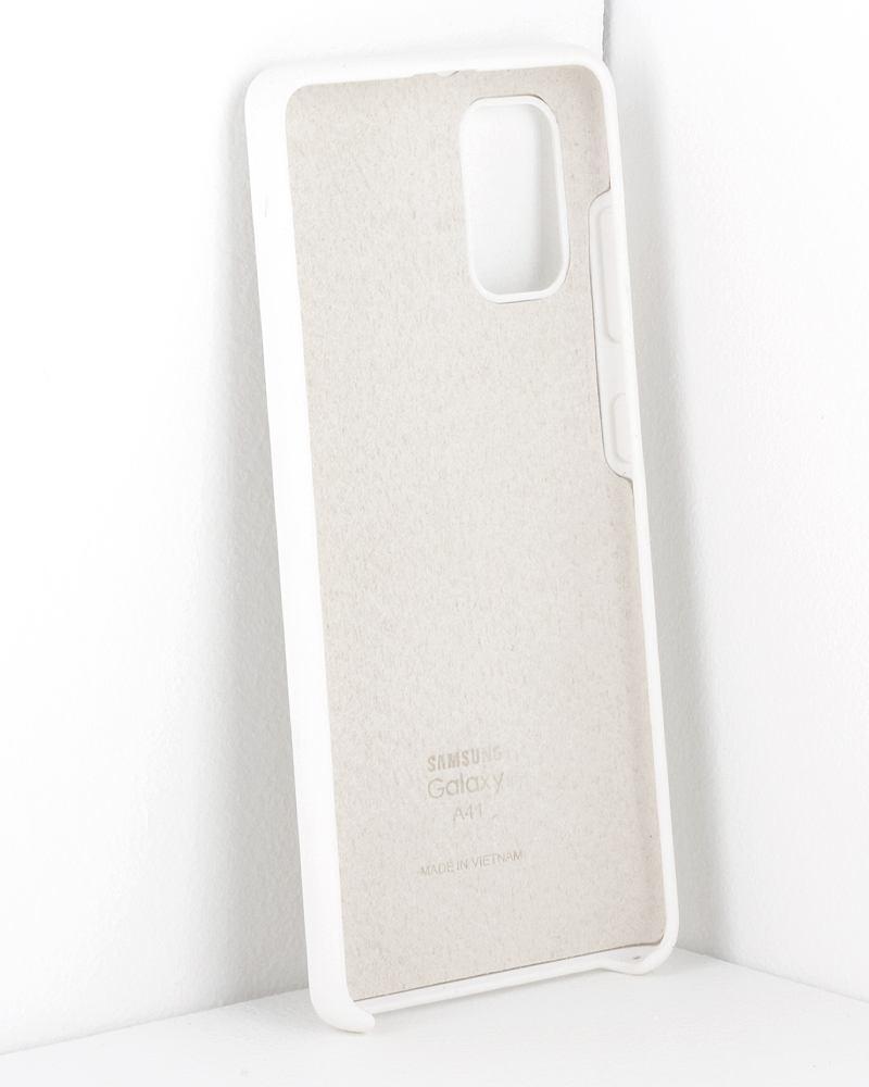 Силиконовый чехол для Samsung Galaxy A41 (белый) - фото 2 - id-p216579905