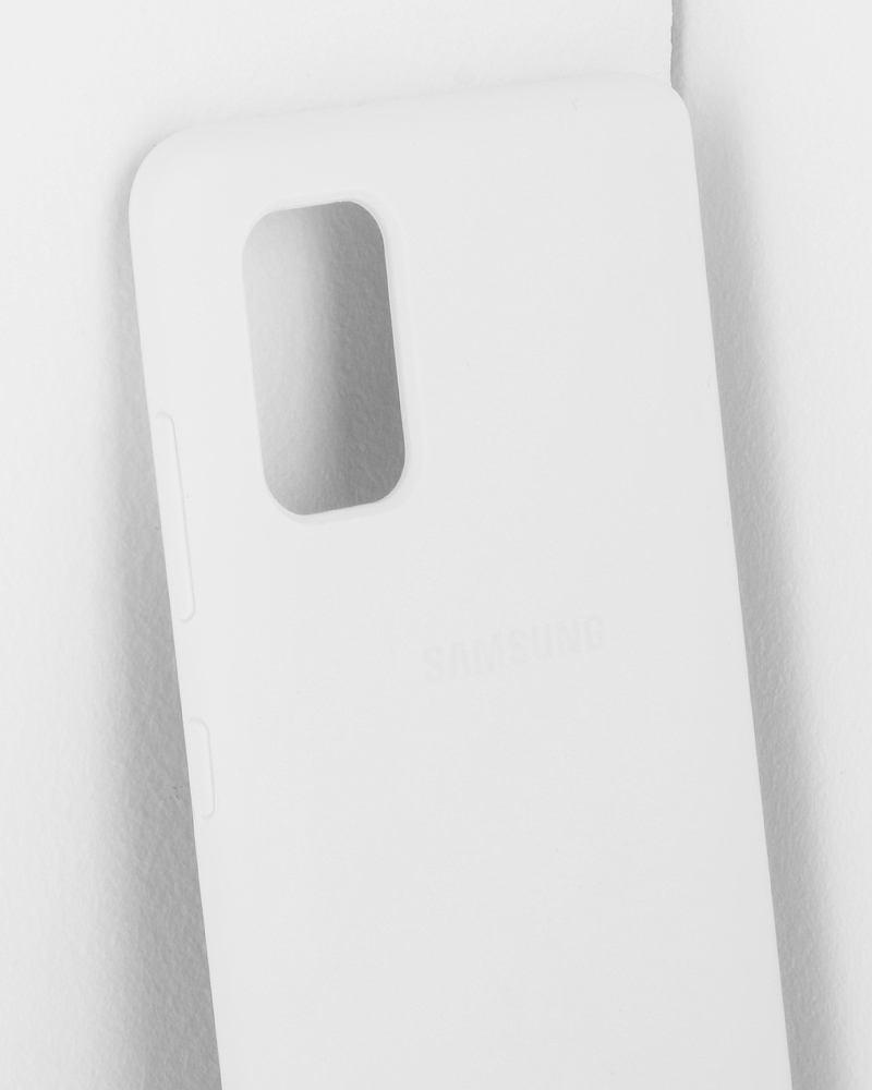 Силиконовый чехол для Samsung Galaxy A41 (белый) - фото 3 - id-p216579905